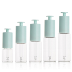 Glass Bottle with Plastic Light Green T-shaped Push-button Pipette Cap